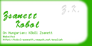 zsanett kobol business card